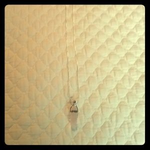 A rose quartz pendant necklace